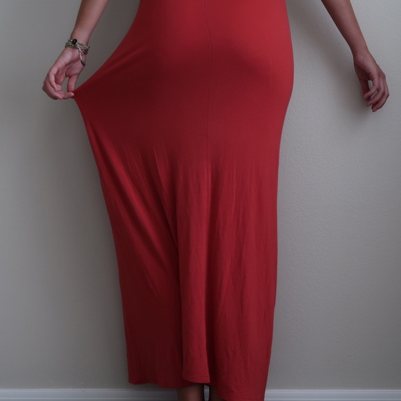 Red Maxi Skirt - Picture 1 of 5